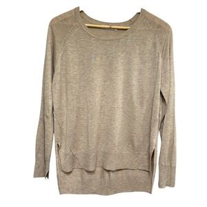 Zara Lightweight‎ Knit Sweater Womens XL Neutral Minimalist Quiet Luxury Relaxed